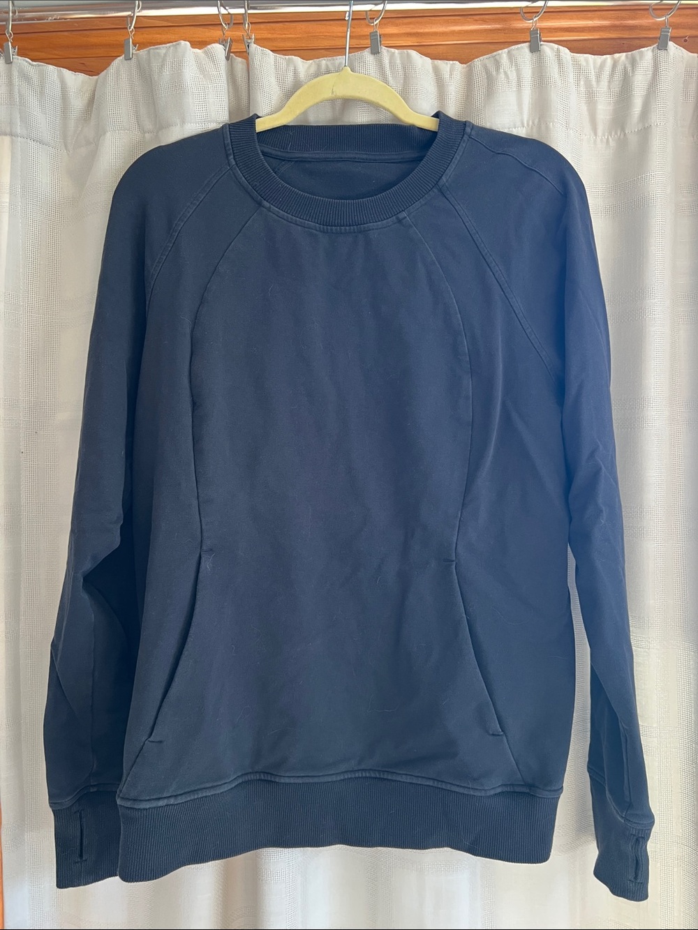 lululemon athletica Dark Navy Crewneck Sweatshirt with Front Welt Pockets